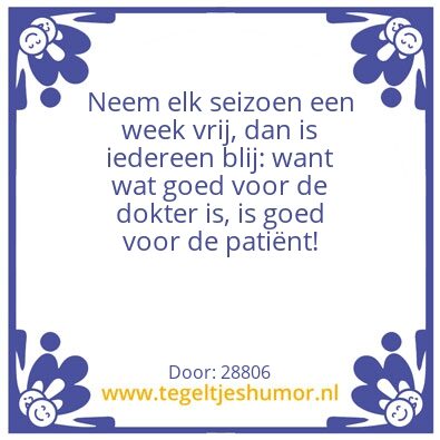 Tegeltje: dokters
