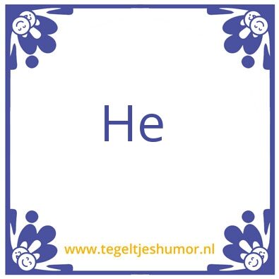 Tegeltje: Wat