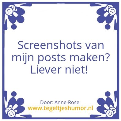 Tegeltje: Bemoei
