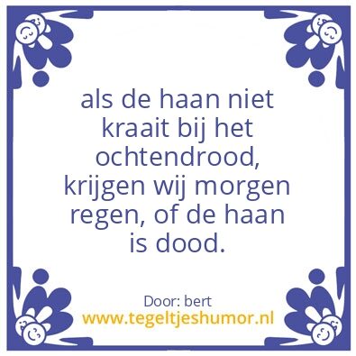 Tegeltje: bert