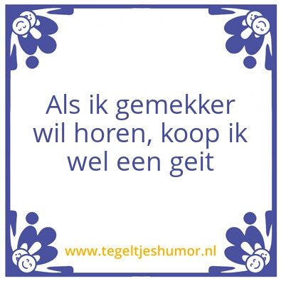 Tegeltje: Tegel geit