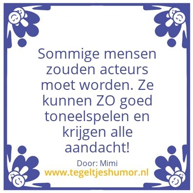 Tegeltje: Toneelspelen
