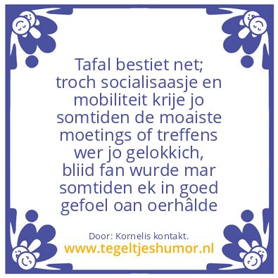 Tegeltje: Tafal …