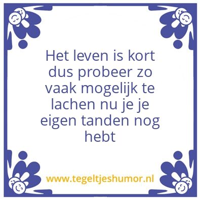 Tegeltje: Tanden