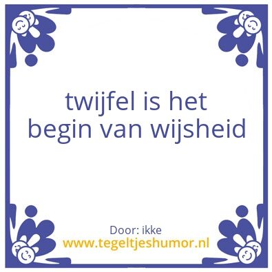 Tegeltje: wijsheid