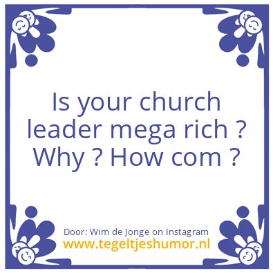 Tegeltje: your church leader