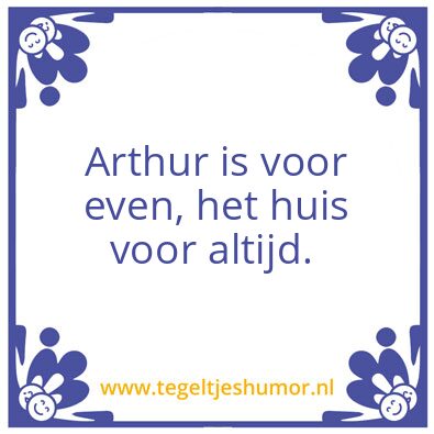 Tegeltje: Arthur