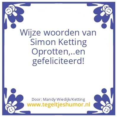 Tegeltje: Simon Ketting way!