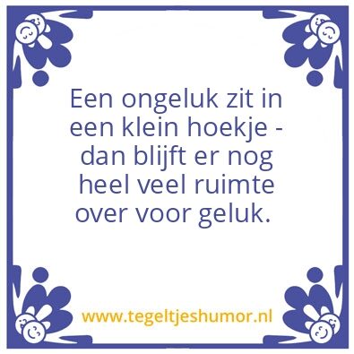 Tegeltje: Een ongeluk