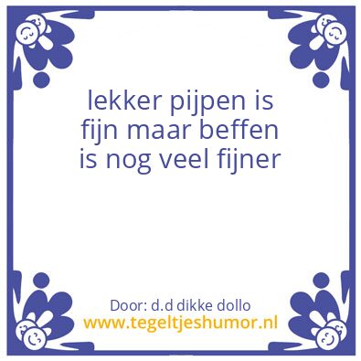 Tegeltje: dikke dolle