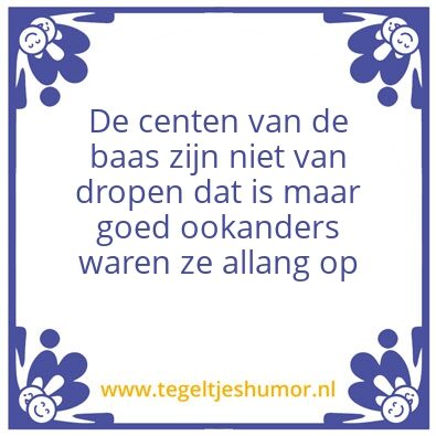 Tegeltje: centen