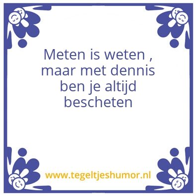 Tegeltje: Meten