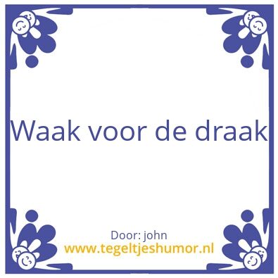 Tegeltje: draak
