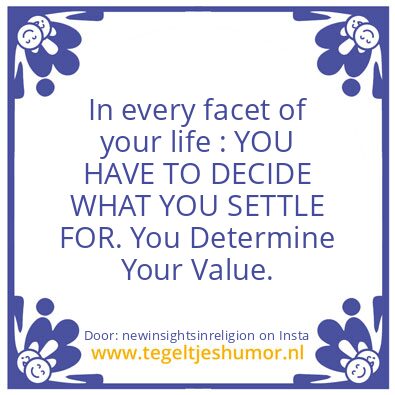 Tegeltje: VALUES