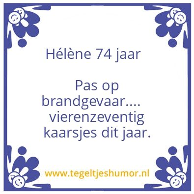 Tegeltje: Jarig