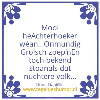 Tegeltje: Achterhoeker