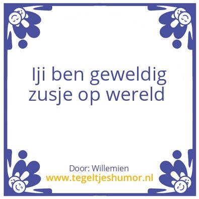 Tegeltje: susan