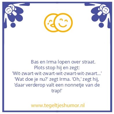 Tegeltje: Wit-zwart
