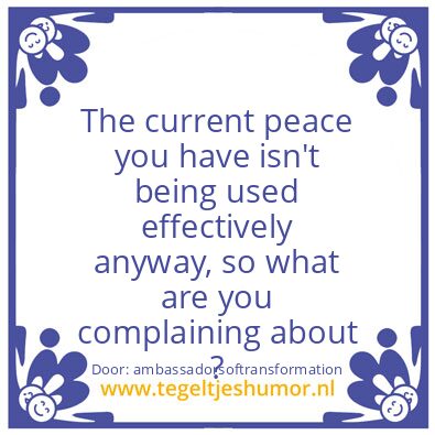 Tegeltje: There is a way out.