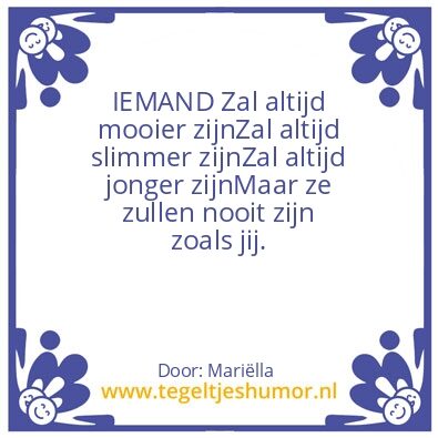 Tegeltje: Iemand