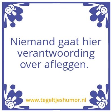 Tegeltje: rutte