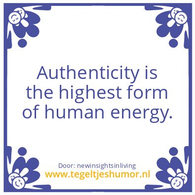 Tegeltje: human energy.