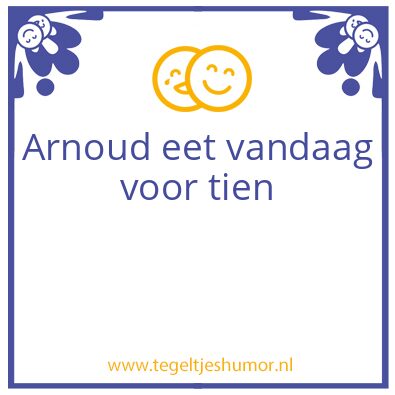 Tegeltje: Eten voor 10