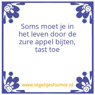 Tegeltje: appel