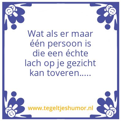 Tegeltje: Lach