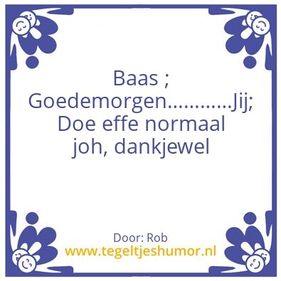Tegeltje: Werk