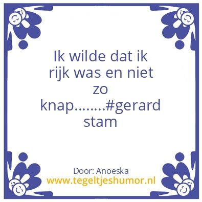 Tegeltje: opa stam