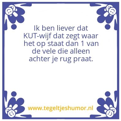 Tegeltje: Waarheid