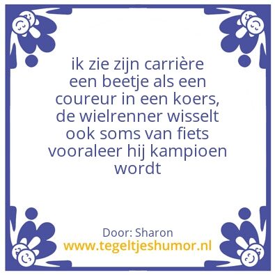 Tegeltje: Den velo