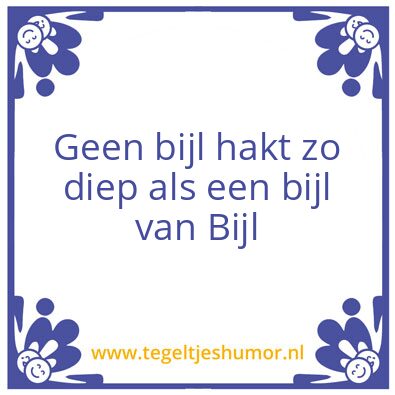 Tegeltje: Bijl 1