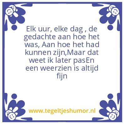 Tegeltje: heimwee