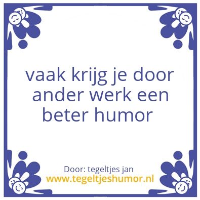Tegeltje: tegeltjes jan
