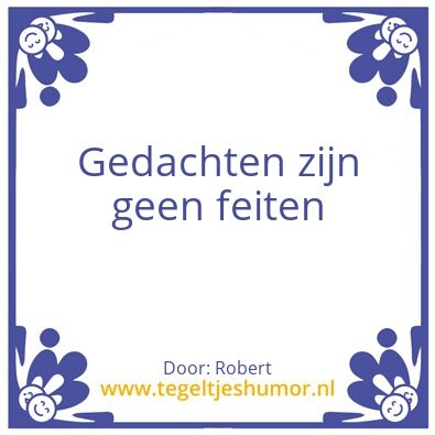 Tegeltje: Gedachten