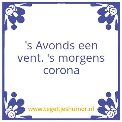 Tegeltje: Corona