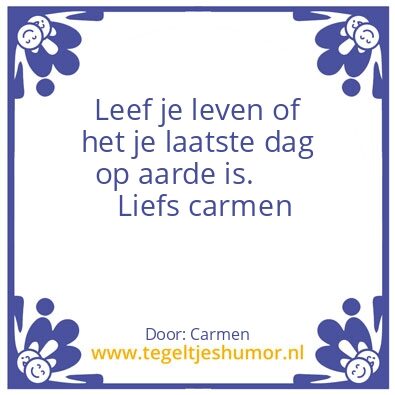 Tegeltje: Tip van de dag