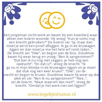 Tegeltje: Boerin zoekt knecht