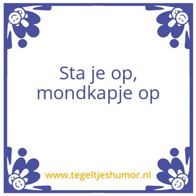 Tegeltje: Corona
