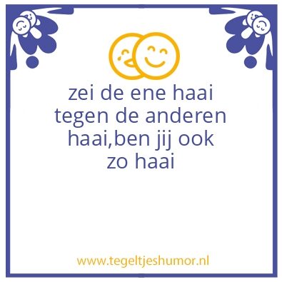 Tegeltje: haai