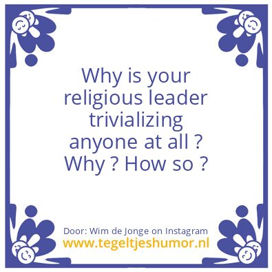 Tegeltje: your religious leader