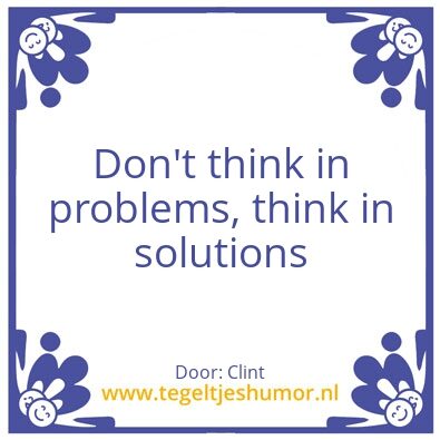 Tegeltje: SOLUTIONS