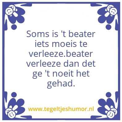 Tegeltje: Soms