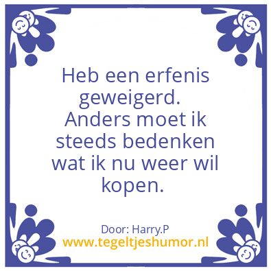 Tegeltje: Erfenis