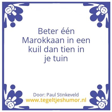 Tegeltje: Marok