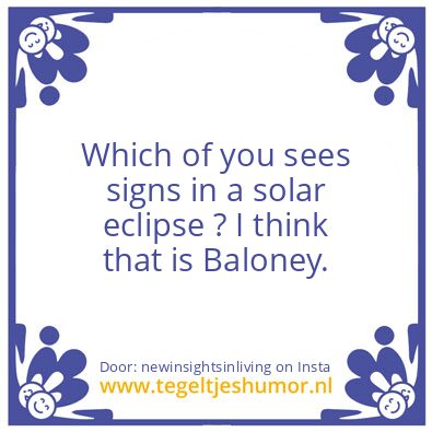 Tegeltje: “Baloney”