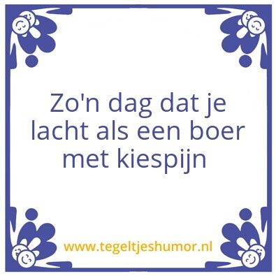 Tegeltje: Boertje