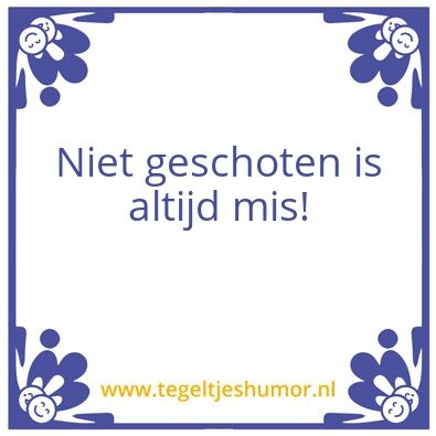 Tegeltje: .